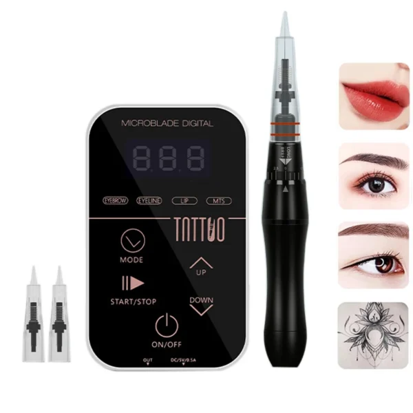 Professional Tattoo Machine Kit Eyebrow Micropigmentation Device Tattoo Eyeliner Lip Pen Set Digital Semi-permanent Machine NEW