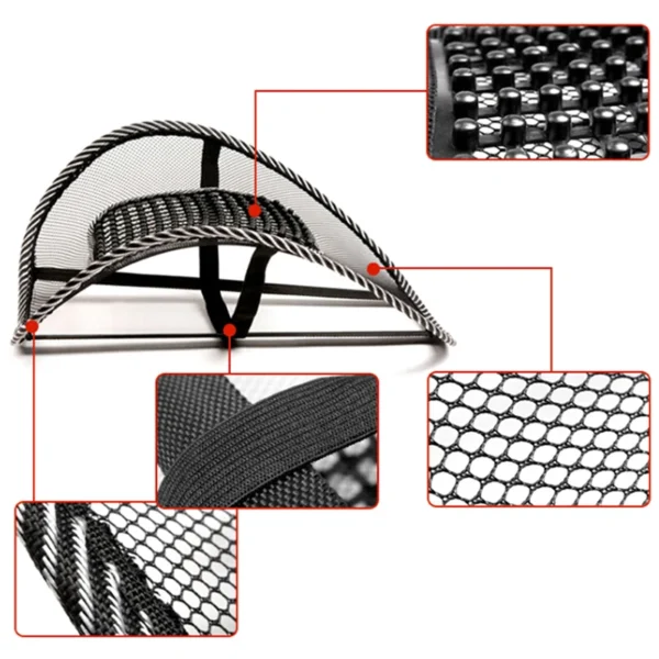 Car Truck Office Home Cushion Seat Chair Lumbar Chair Back Support Massage Cushion Mesh Relief Lumbar Brace Back Support Chair - Image 3