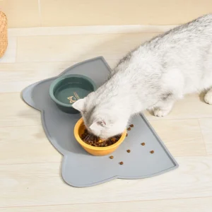 Waterproof Pet Mat For Dog Cat Solid Color Silicone Pet Food Feeding Pad Pet Bowl Drinking Mat Portable Dog Feeding Mat Placemat