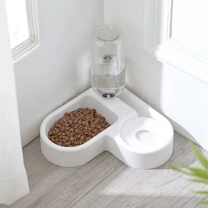 Pet Supplies Dog Feeders Cat Bowls Two-in-one Pet Feeding Bowl Automatic Water Dispenser for Small Dogs Cats Feeder Bowl