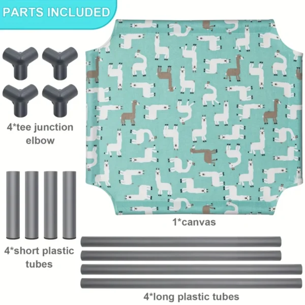 Detachable Dog Hammock Bed With Washable Bed Mat, Comfortable Moisture Proof Raised Dog Bed With Non slip Bottom,Rectangle Elev - Image 6