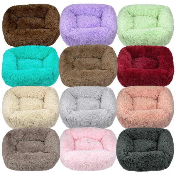 Dog Bed Super Soft Washable Long Plush Pet Kennel Deep Sleep Dog House Velvet Mats Sofa Pet Cat Bed For Dog Basket