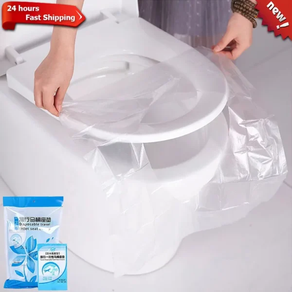 Disposable PE Toilet Seat Cover Mat Portable Safety Toilet Seat Pad for Travel Camping Hotel Toilet Paper Pad Bathroom Accessory