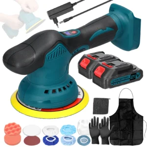 21V Car Polisher 6 Gears of Speeds Adjustable Electric Auto Polishing Machine Metal Waxing Wood Sanding Rust Removal Machine