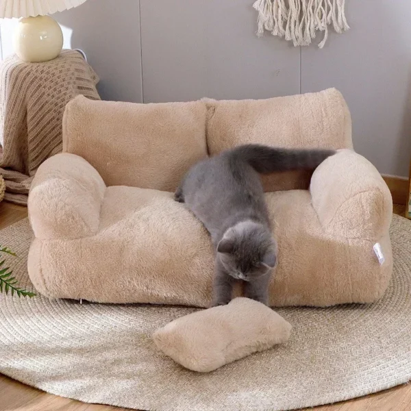 Cat Bed Sofa Super Soft Pet Sleeping Cushion Detachable Non-slip Cat Bed Puppy Kitten Sleeping Supplies Camas Y Muebles 고양이 방석