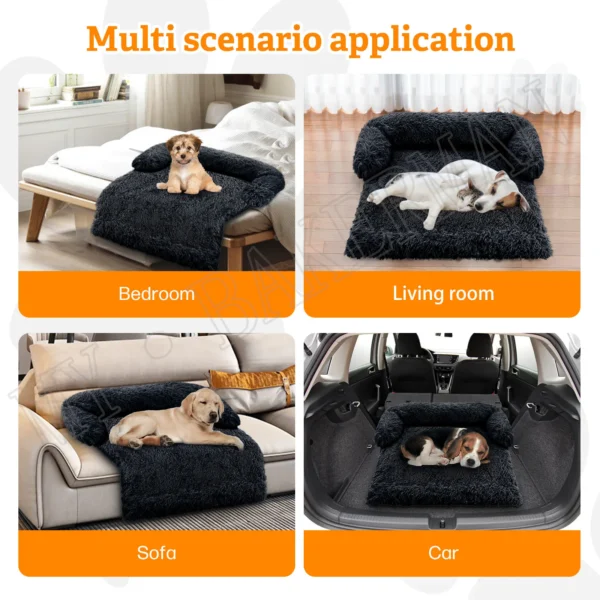 S-XXL Pet Dog Bed Sofa For Dog Pet Calming Bed Warm Nest Washable Soft Furniture Protector Mat Cat Blanket Large Dogs Sofa Bed - Image 3