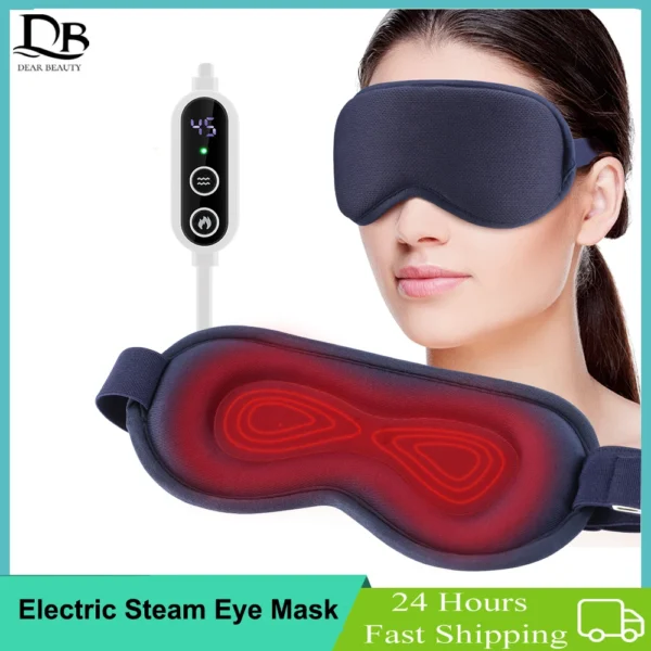 3D Heating Vibration Electric Eye Massager Dilute Dark Circles Relieve Fatigue Eyes Dry Sleep Shading Eye Mask Warm Massage Tool