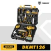 DEKO DKMT126 Power Tool Combo Kits with 8V Cordless Drill,Home Household DIY Hand Tool Kits,10MM 3/8'' Keyless Chuck