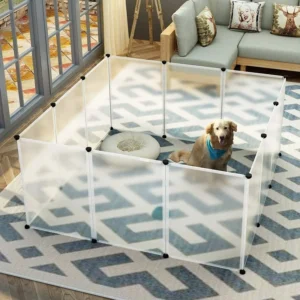 Pet Playpen Puppy Crate Kennel Rabbit Fence Panels Exercise Pen Cage Yard Large Portable Foldable for Small Animals Rat