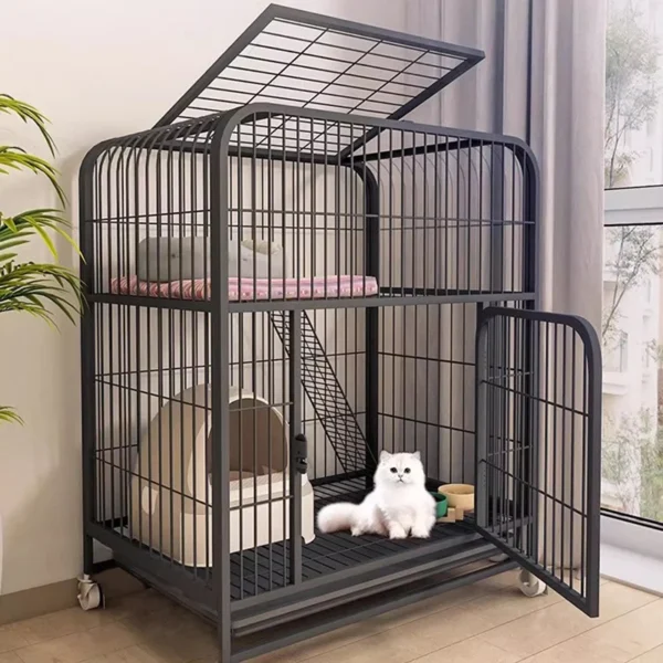 Large Luxury Cat Cage Bounce House Litter Box Water Fountain Habitats Cat Cage Crates Pens Casa De Mascotas Pet Furniture