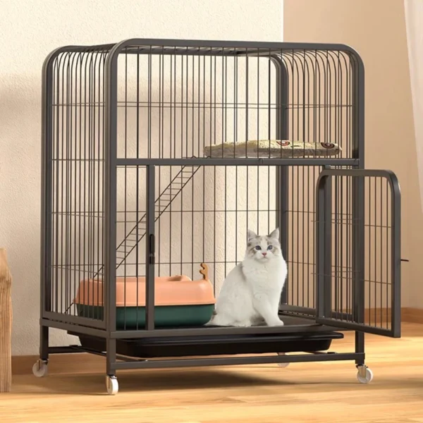 Pens Crates Cat Cage Prefab House Water Fountain Habitats Metal Couch Cat Cage Stuff Villa Trasportino Per Gatti Pet Furniture