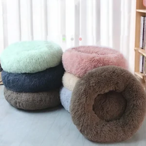 Cooling Pet Bed Dog and Cat Cushion Bed Round Dog Kennel Ultra Soft Washable Sofa Pet Dog Bed Comfortable Donut Cuddler