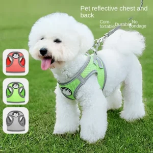 Anti-escape Pet Harness with Breathable Fabric and Reflective Strips Pet Items Dog Leash Pet Leash