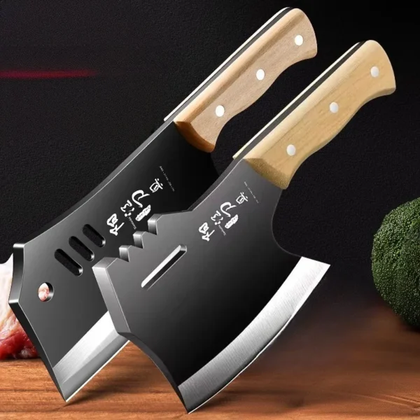 High carbon steel manual forging knife, household slicing and meat cutting knife, chef specific axe bone chopping knife, DS9195