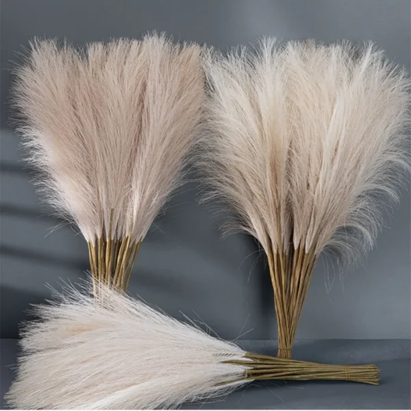 5/10/20PCS Fluffy Pampas Grass Boho Decor Artificial Flower Fake Plant Reed Simulated Party Wedding Home Decoration 42CM