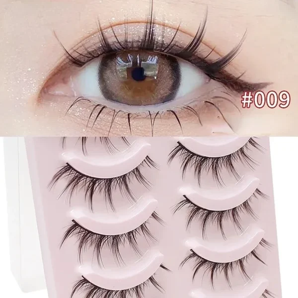 5 Pairs New Natural Manga Lashes Soft Eyelashes Thick False Eye lashes Manga Daily Dating Makeup Eyelashes Lashes Wispy