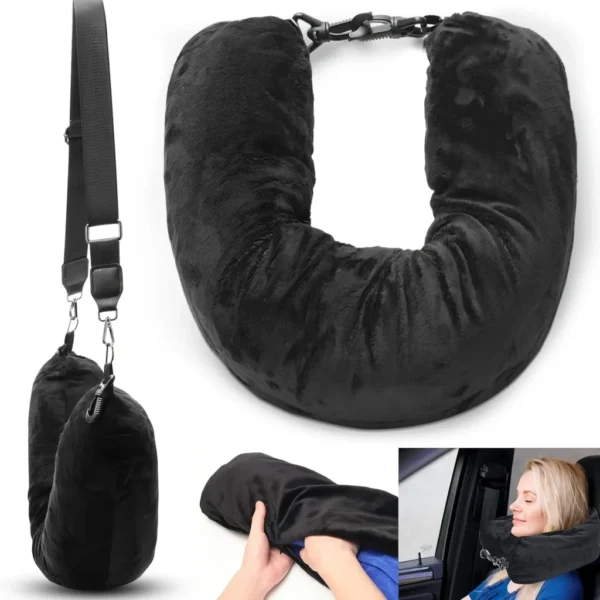 1pc Travel Pillow Can Store Clothes Outdoor Pillow Comfortable， Portable Travel Storage Bag Cervical Pillow Airplane Neck Pillow