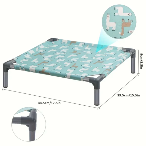 Detachable Dog Hammock Bed With Washable Bed Mat, Comfortable Moisture Proof Raised Dog Bed With Non slip Bottom,Rectangle Elev - Image 2