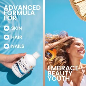 Swedish Nutra - 12,500 mg Hydrolyzed Marine Collagen & Gold Retinol Liquid Supplement