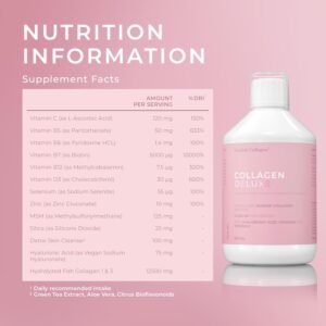 Swedish Collagen Deluxe 12,500 mg Hydrolysed Marine Collagen Liquid Supplement