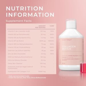 Swedish Collagen 10,000 mg Hydrolysed Marine Collagen Liquid Supplement