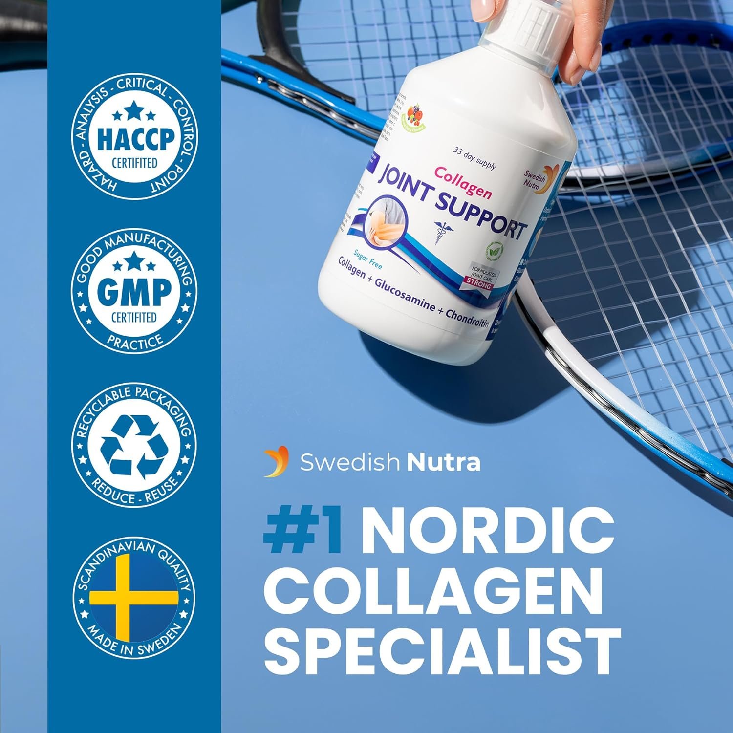 swedish nutra joint support collagen pack of 500ml, 33 day supply swedish nutra joint support collagen pack of 500ml, 33 day supply