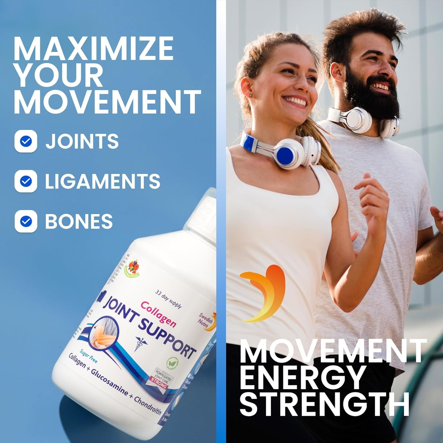 swedish nutra joint support collagen pack of 500ml, 33 day supply swedish nutra joint support collagen pack of 500ml, 33 day supply