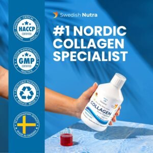 Swedish Nutra - Hydrolyzed Marine Collagen Liquid Supplement - Pack of 500 ml