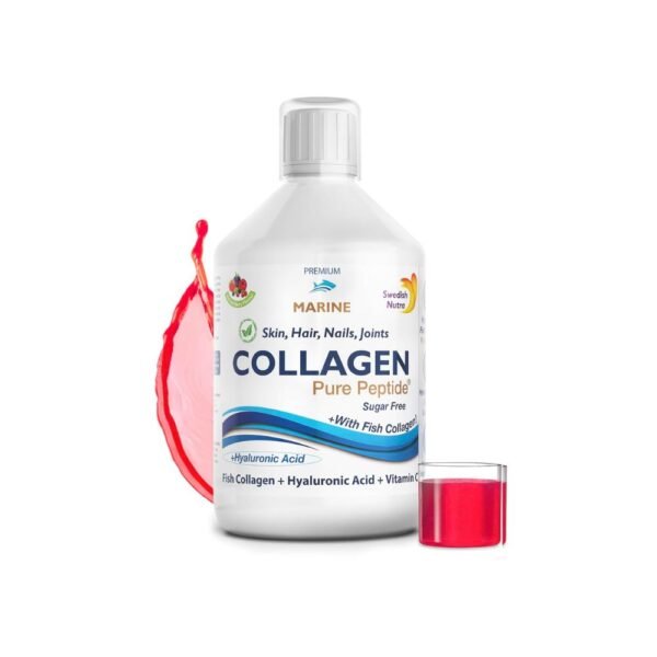 Swedish Nutra - Hydrolyzed Marine Collagen Liquid Supplement - Pack of 500 ml